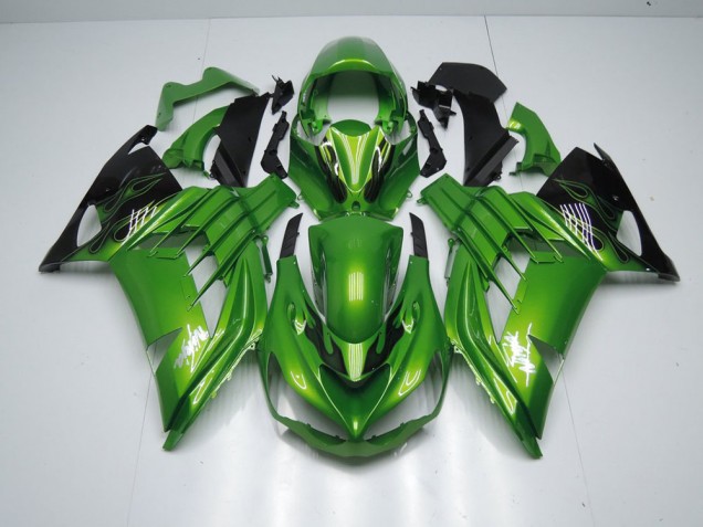 Kawasaki ZX14R ZZR 1400 12-21 Verkleidungen - Grüne Flamme Fabrik Kawasaki ZX14R ZZR 1400 12-21 Verkleidungen - Grüne Flamme Fabrik
