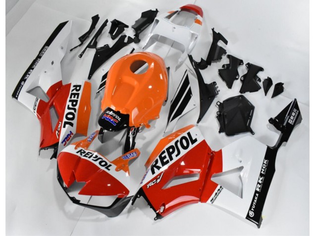 Honda CBR 600 RR 13-23 Verkleidungen - Rot Weiß Orange Repsol Fabrik Honda CBR 600 RR 13-23 Verkleidungen - Rot Weiß Orange Repsol Fabrik