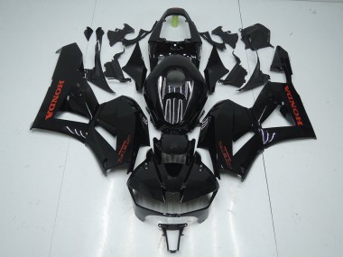 Honda CBR 600 RR 13-23 Verkleidungen - Glänzend Schwarz mit rotem Aufkleber Fabrik