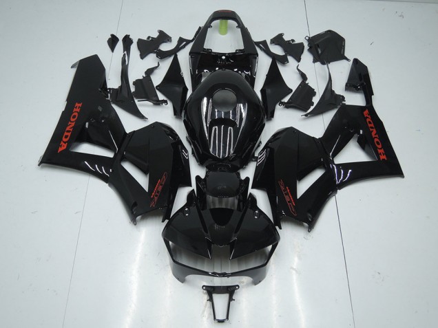 Honda CBR 600 RR 13-23 Verkleidungen - Glänzend Schwarz mit rotem Aufkleber Fabrik Honda CBR 600 RR 13-23 Verkleidungen - Glänzend Schwarz mit rotem Aufkleber Fabrik